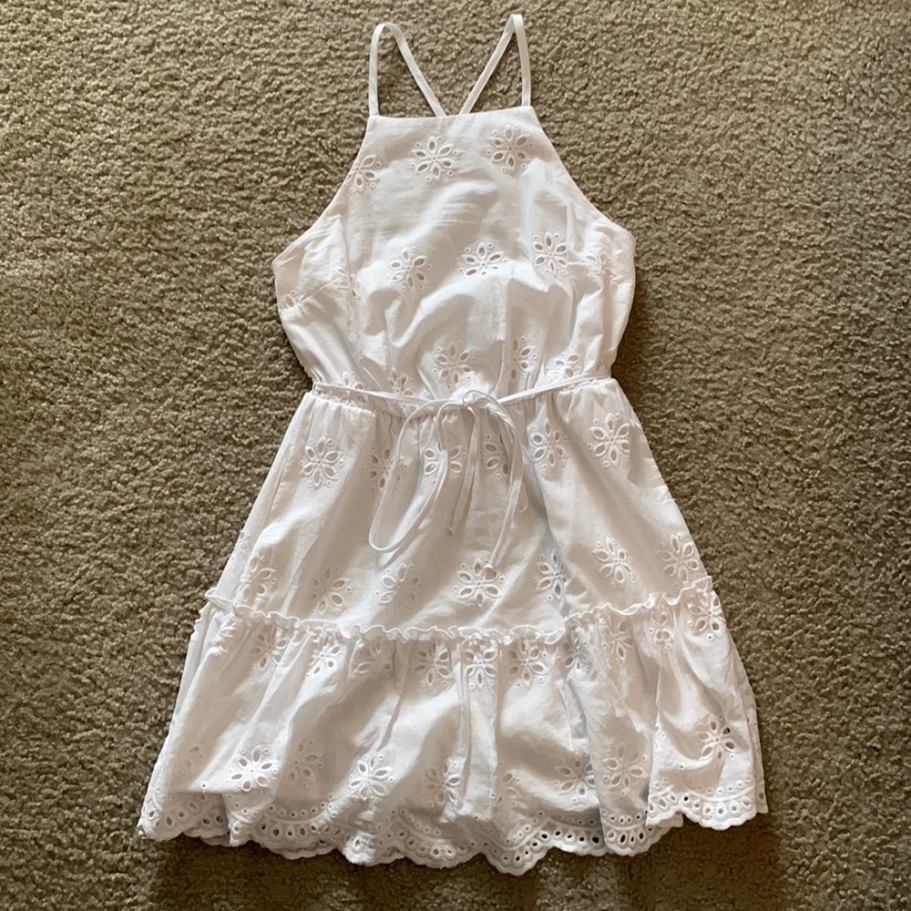 Macys: Mini Speechless - White Dress (Size Small)